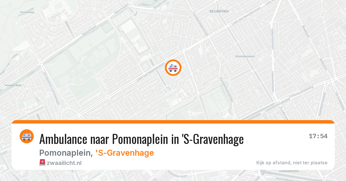 Ambulance naar Pomonaplein in 'S-Gravenhage — 9 aug 2026