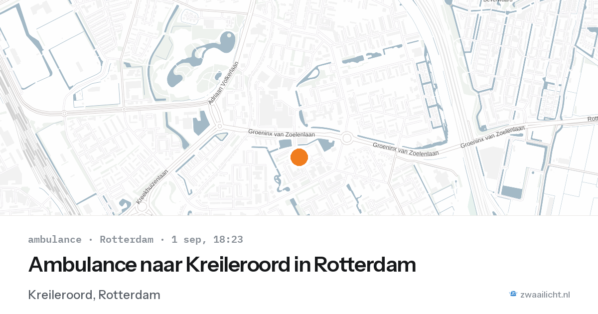 Ambulance naar Kreileroord in Rotterdam — 1 sep 2026