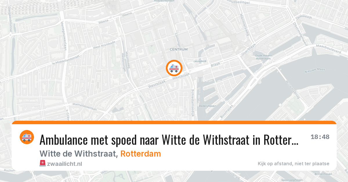 Ambulance met spoed naar Witte de Withstraat in Rotterdam — 13 mei 2026