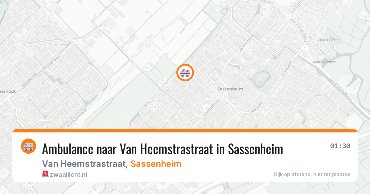 Ambulance naar Van Heemstrastraat in Sassenheim — 21 jul 2026