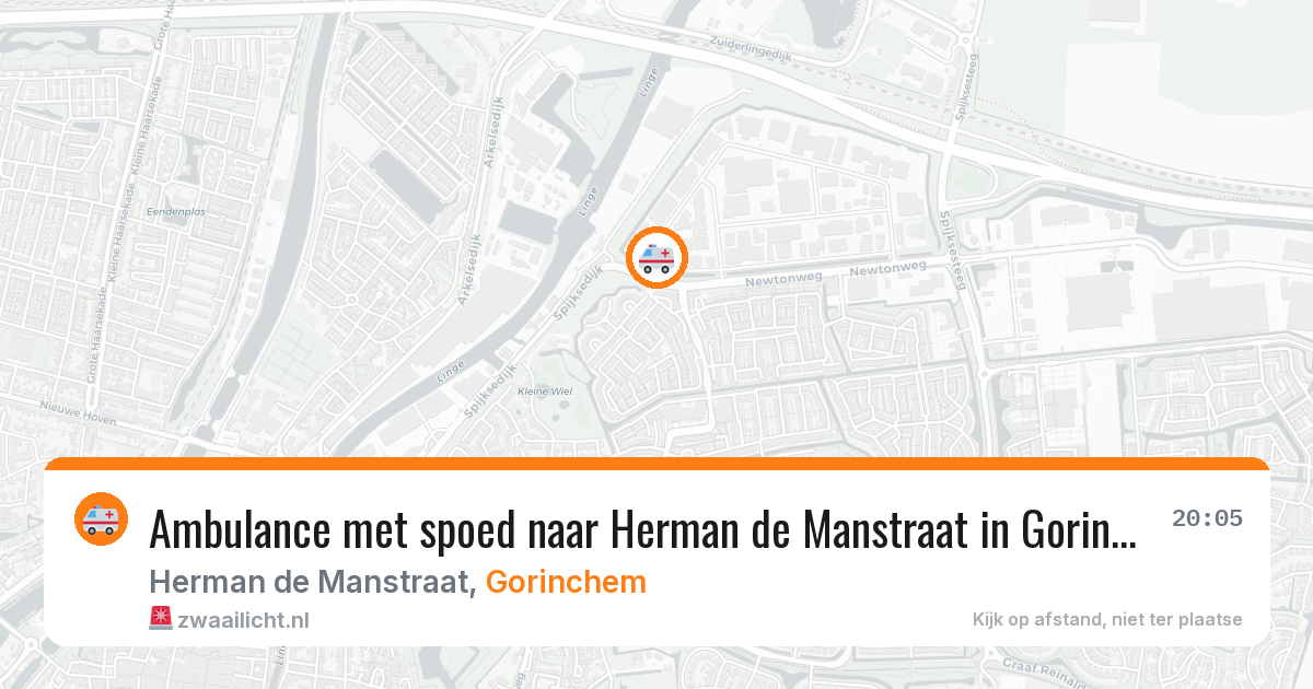 Ambulance met spoed naar Herman de Manstraat in Gorinchem — 25 jan 2026