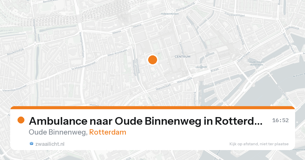 Ambulance naar Oude Binnenweg in Rotterdam — 15 aug 2026