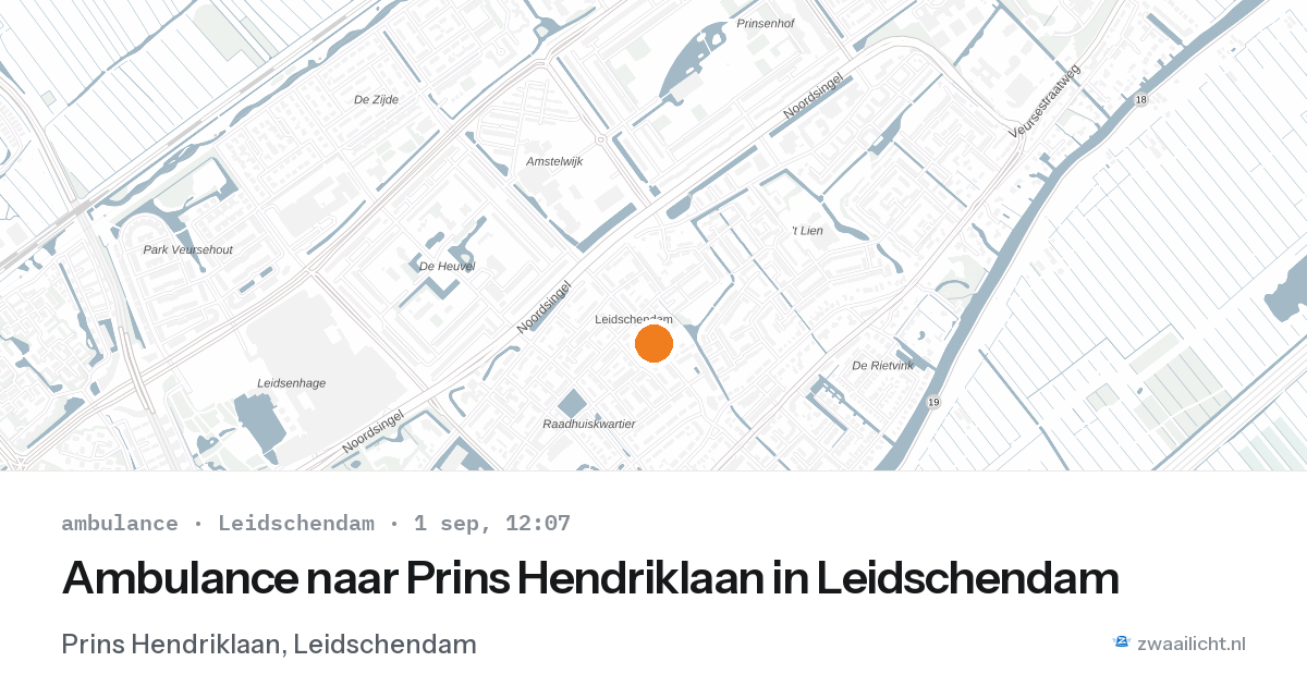 Ambulance naar Prins Hendriklaan in Leidschendam — 1 sep 2026