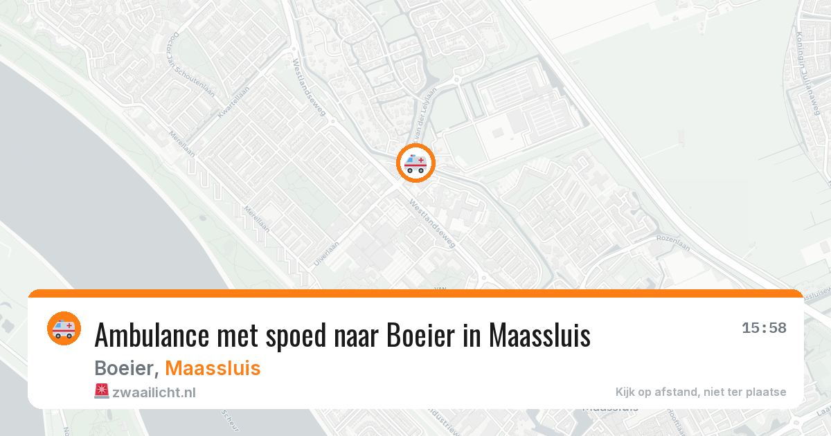 Ambulance met spoed naar Boeier in Maassluis — 1 aug 2026