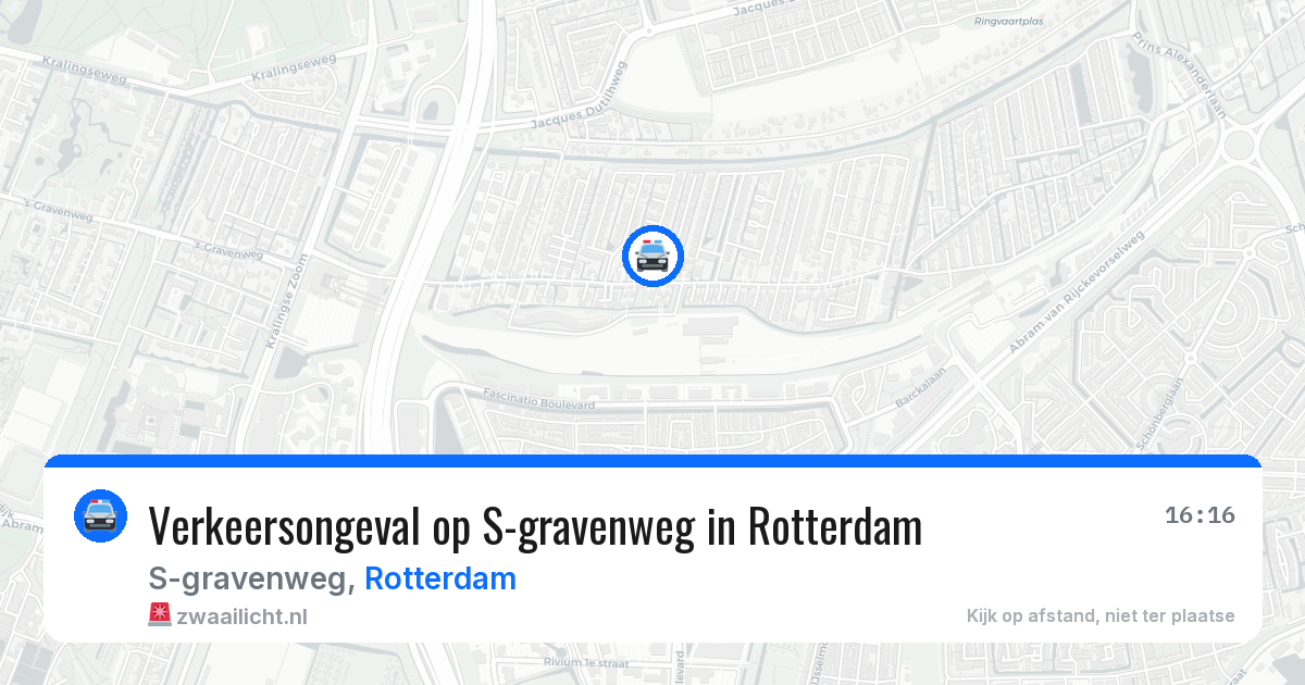 Verkeersongeval op S-gravenweg in Rotterdam — 16 jun 2026