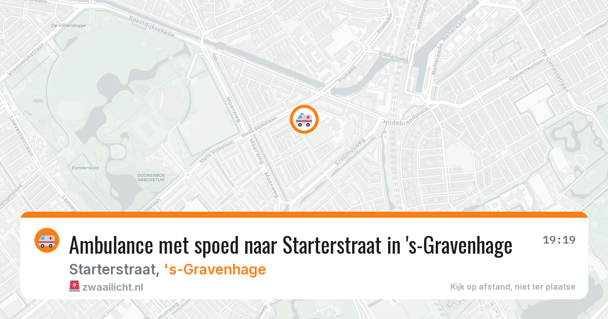 Ambulance met spoed naar Starterstraat in 's-Gravenhage — 28 jul 2026