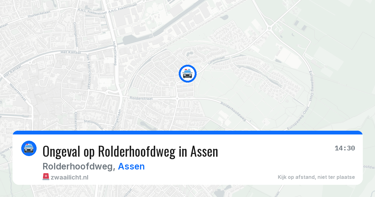 Ongeval op Rolderhoofdweg in Assen — 8 mei 2026
