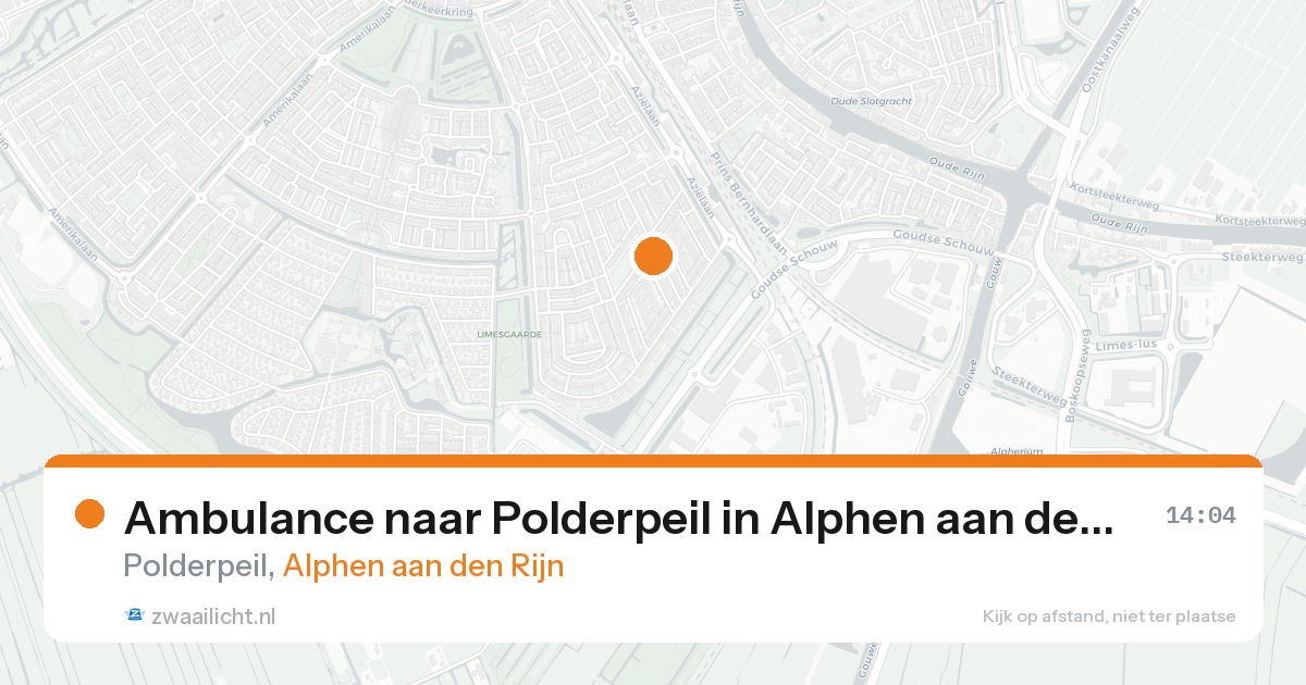 Ambulance naar Polderpeil in Alphen aan den Rijn — 18 aug 2026