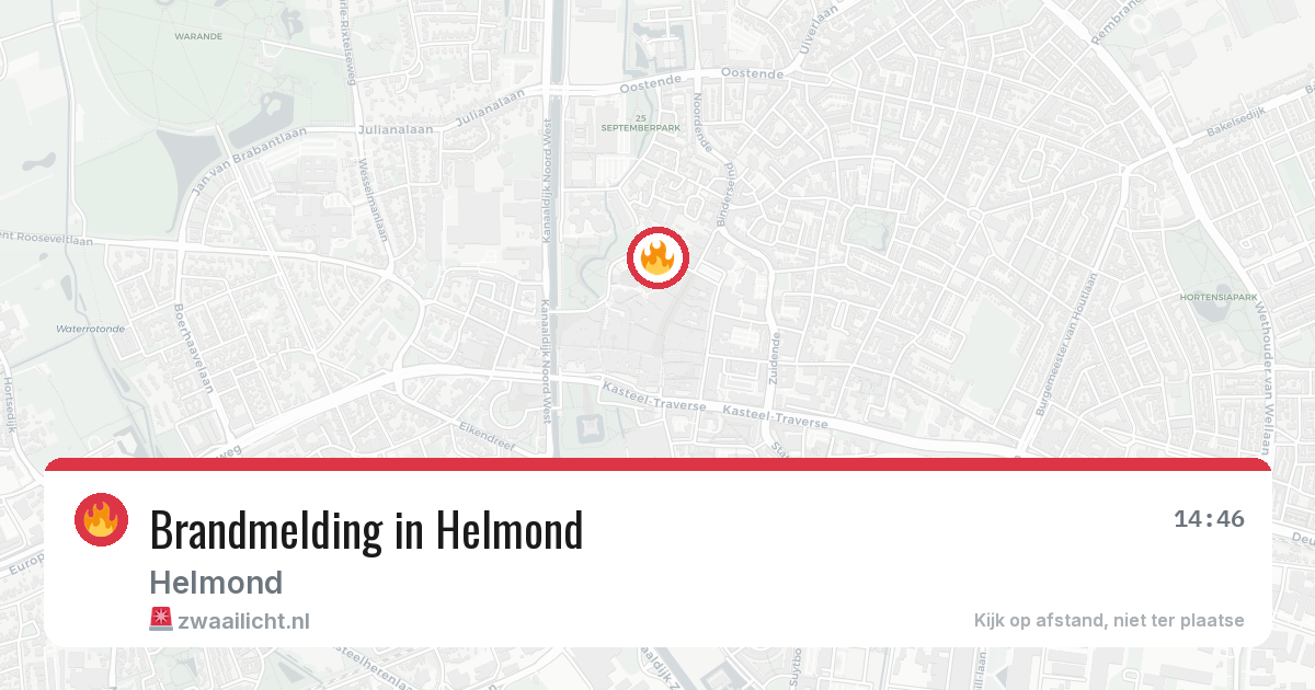 Brandmelding in Helmond — 28 mrt 2026