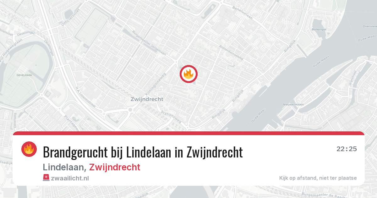 Brandgerucht bij Lindelaan in Zwijndrecht — 11 aug 2026