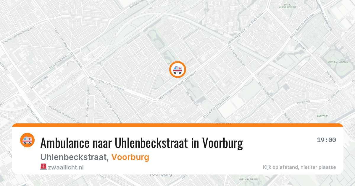 Ambulance naar Uhlenbeckstraat in Voorburg — 9 apr 2026