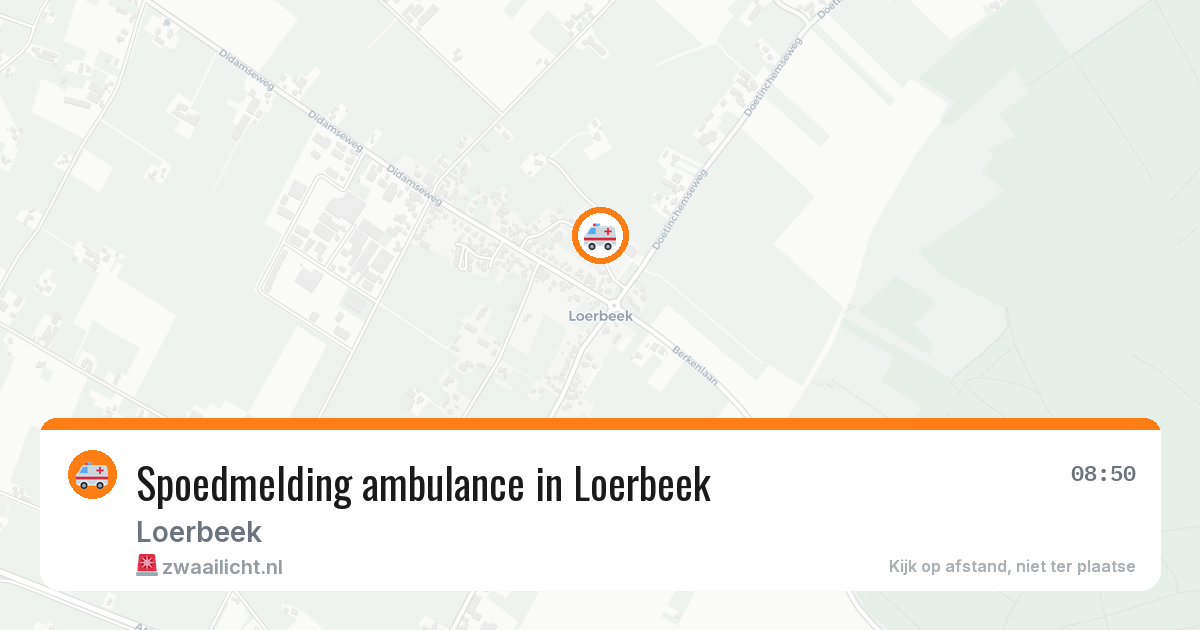 Spoedmelding ambulance in Loerbeek — 10 mrt 2026