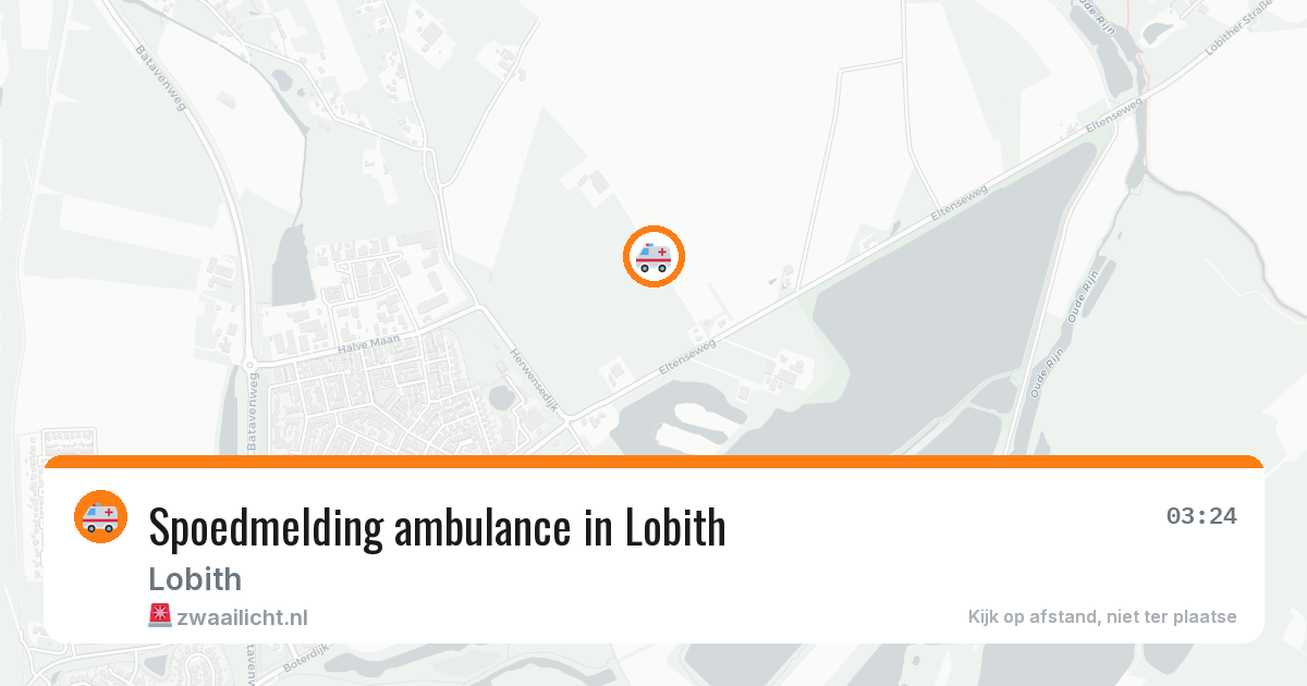 Spoedmelding ambulance in Lobith — 15 aug 2026