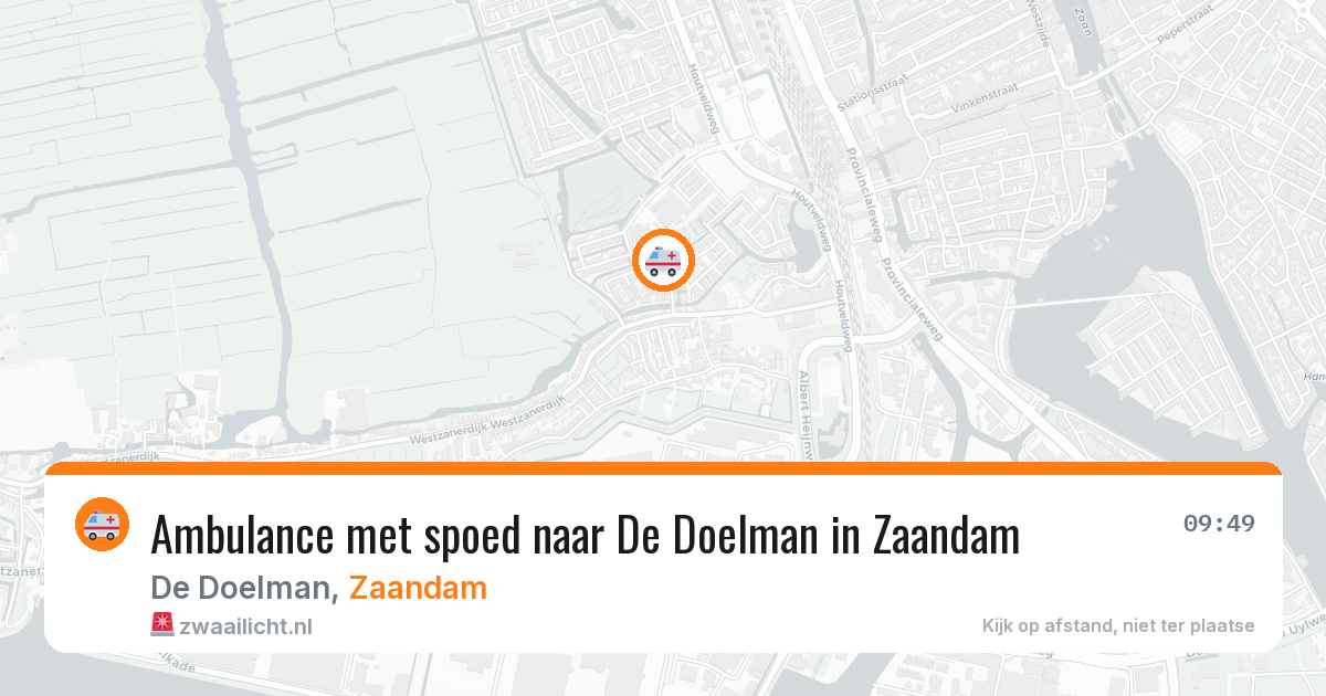 Ambulance met spoed naar De Doelman in Zaandam — 20 jan 2026