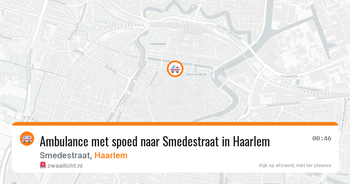 Ambulance met spoed naar Smedestraat in Haarlem — 14 mrt 2026