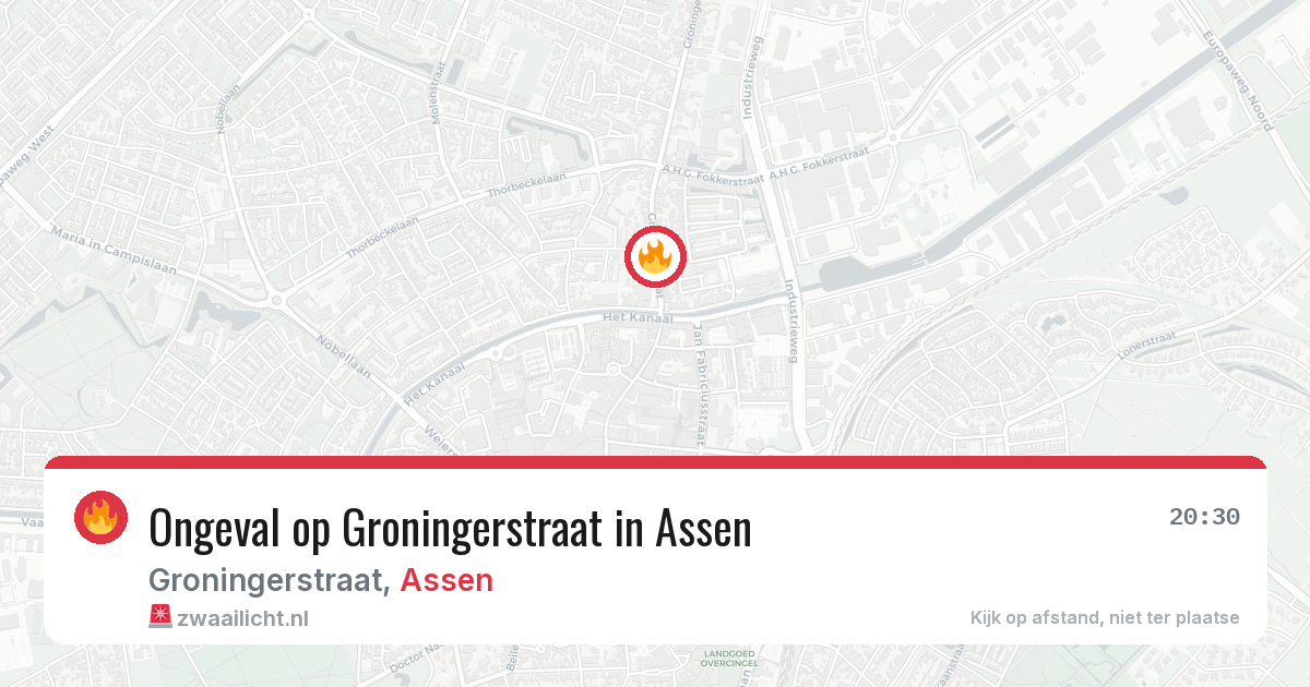 Ongeval op Groningerstraat in Assen — 1 jul 2026
