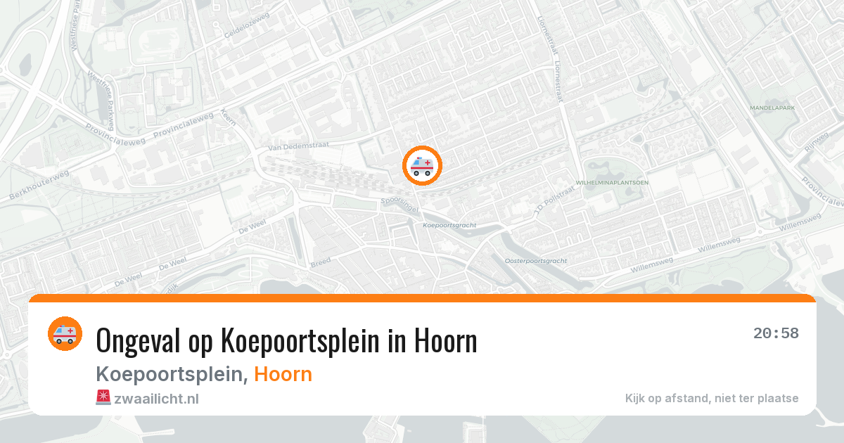 Ongeval op Koepoortsplein in Hoorn — 20 jan 2026
