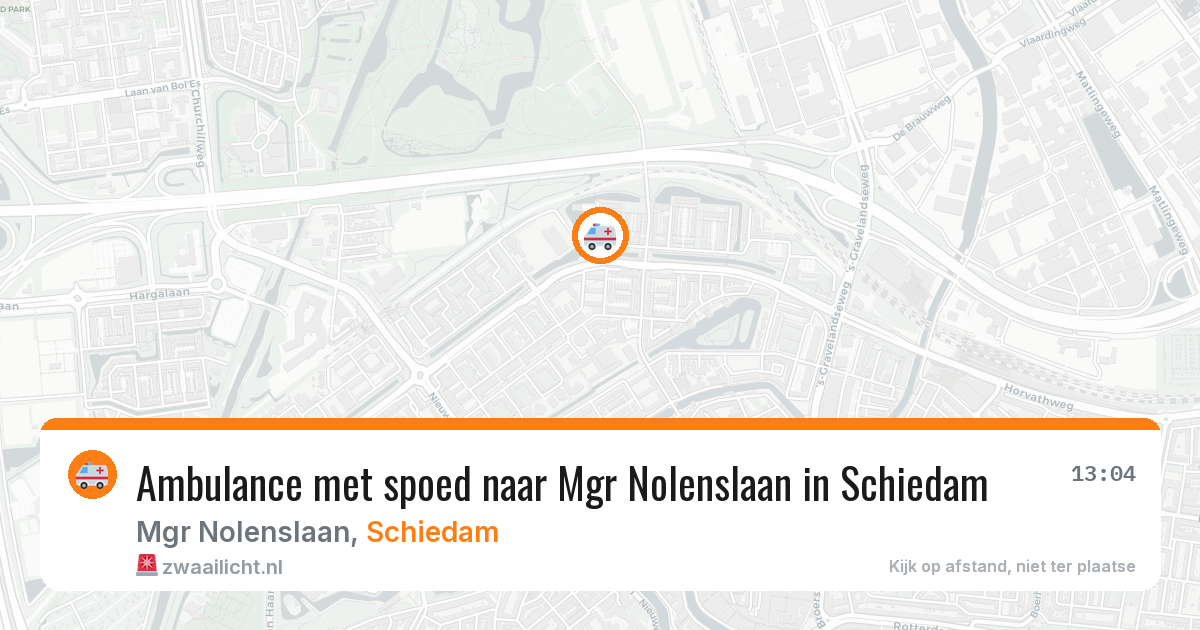 Ambulance met spoed naar Mgr Nolenslaan in Schiedam — 8 feb 2026