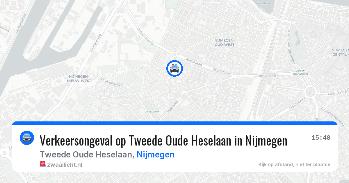 Verkeersongeval op Tweede Oude Heselaan in Nijmegen — 24 jan 2026