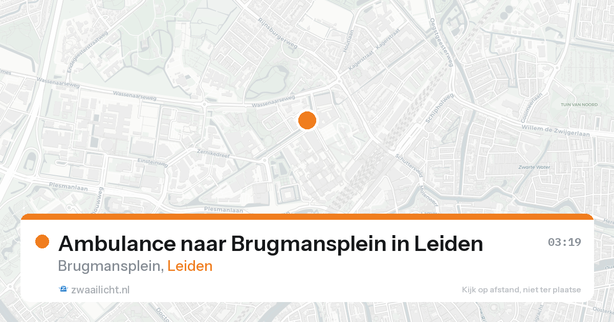 Ambulance naar Brugmansplein in Leiden — 16 aug 2026