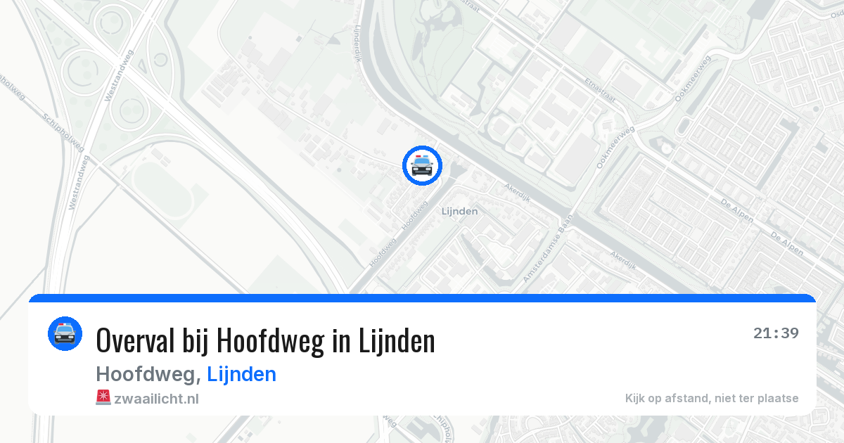 Overval bij Hoofdweg in Lijnden — 20 mei 2026