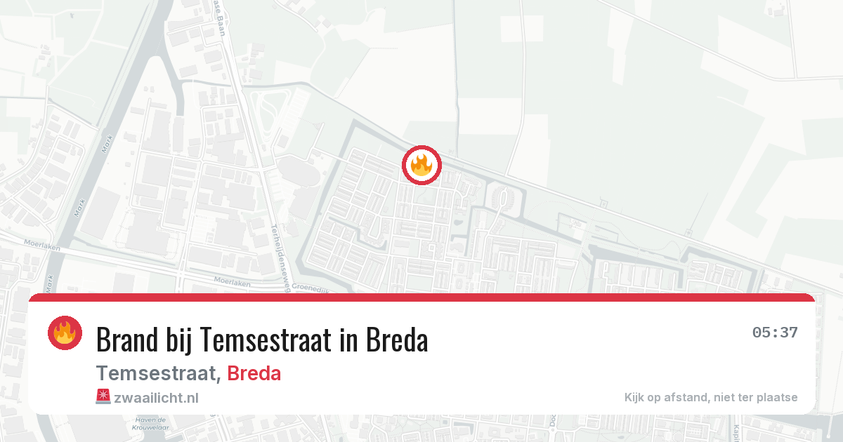 Brand bij Temsestraat in Breda — 24 mei 2026