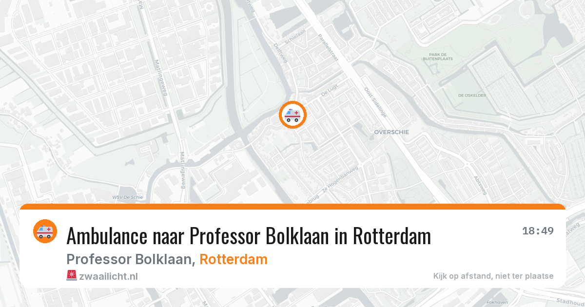 Ambulance naar Professor Bolklaan in Rotterdam — 23 mrt 2026