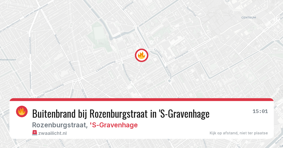 Buitenbrand bij Rozenburgstraat in 'S-Gravenhage — 5 jul 2026