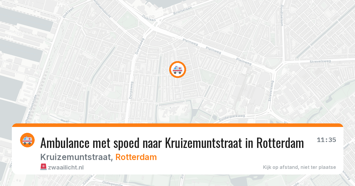 Ambulance met spoed naar Kruizemuntstraat in Rotterdam — 31 mei 2026