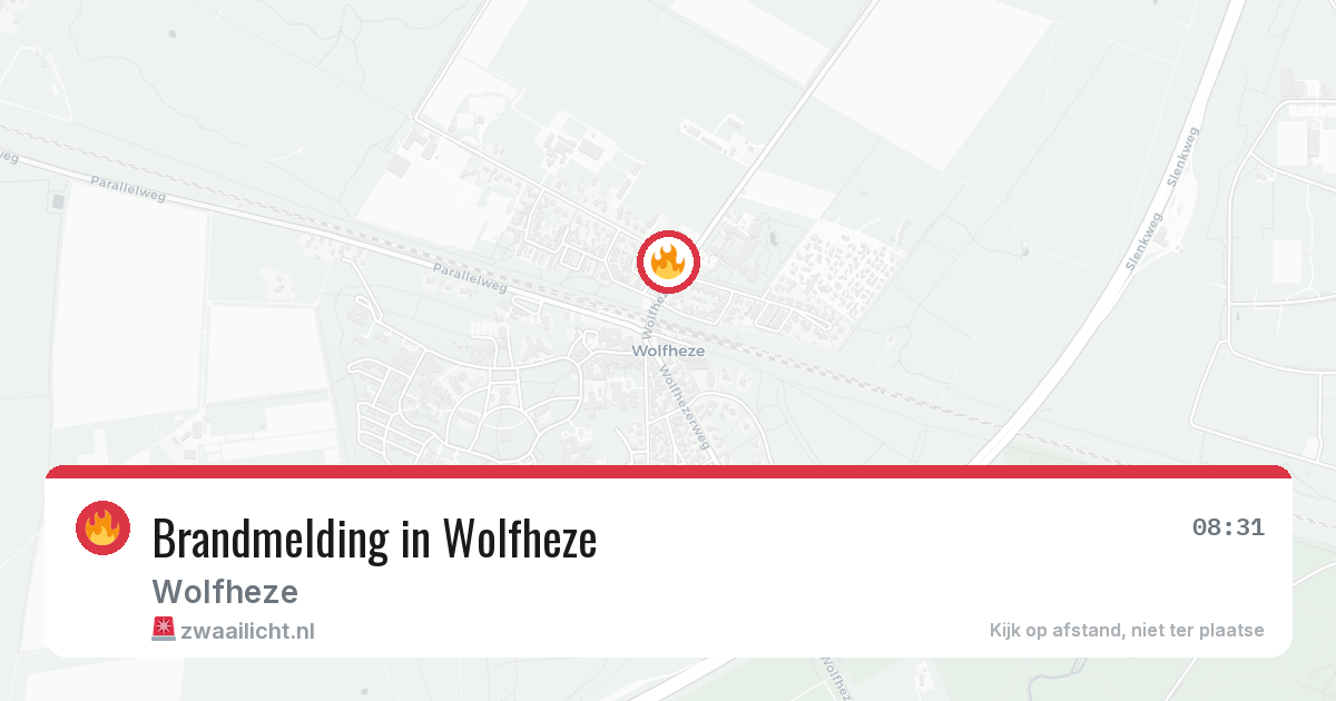 Brandmelding in Wolfheze — 1 aug 2026