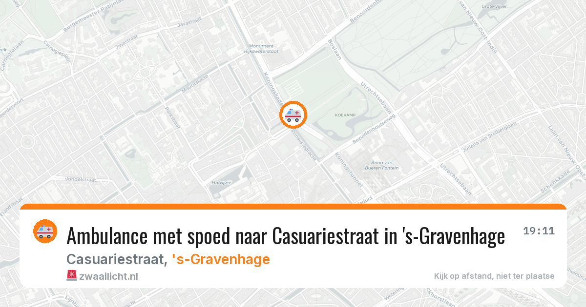 Ambulance met spoed naar Casuariestraat in 's-Gravenhage — 25 jun 2026