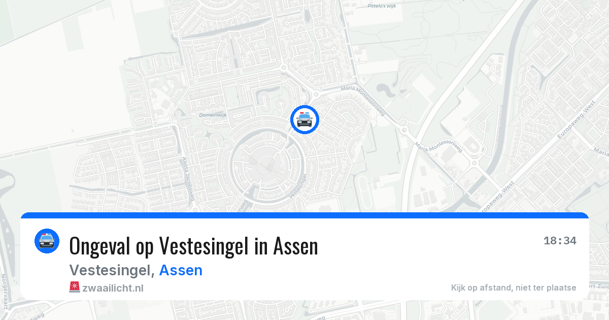 Ongeval op Vestesingel in Assen — 28 jul 2026