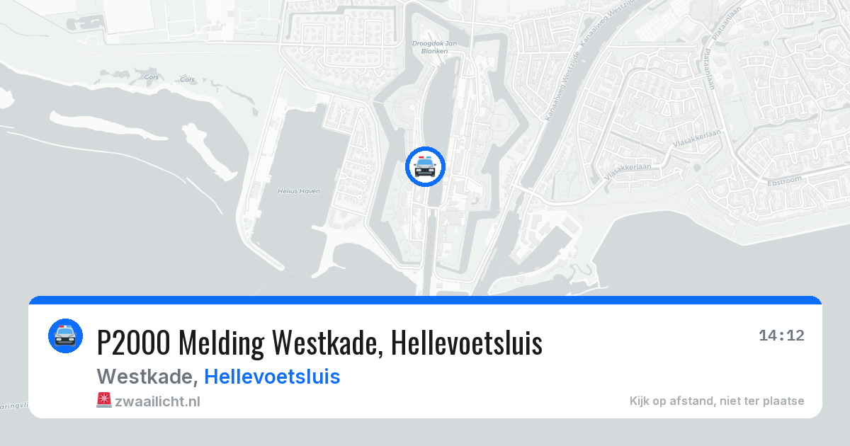 P2000 Melding Westkade, Hellevoetsluis — 21 jun 2026