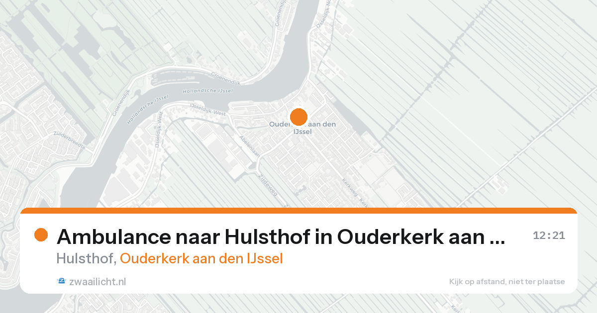 Ambulance naar Hulsthof in Ouderkerk aan den IJssel — 18 aug 2026