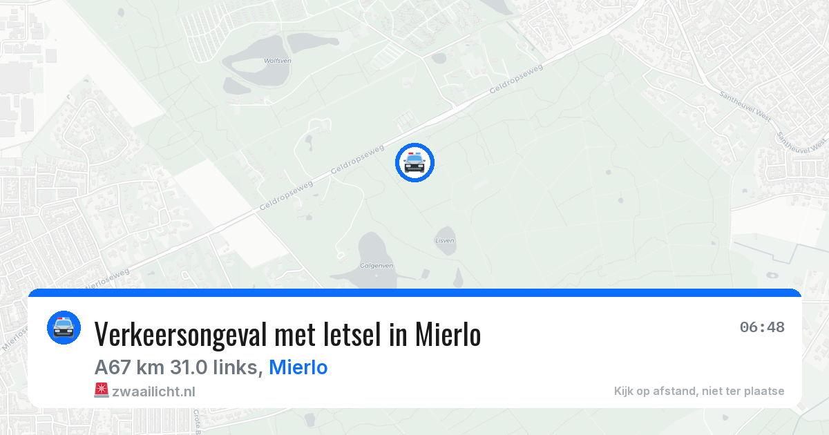 Verkeersongeval met letsel in Mierlo — 9 jun 2026