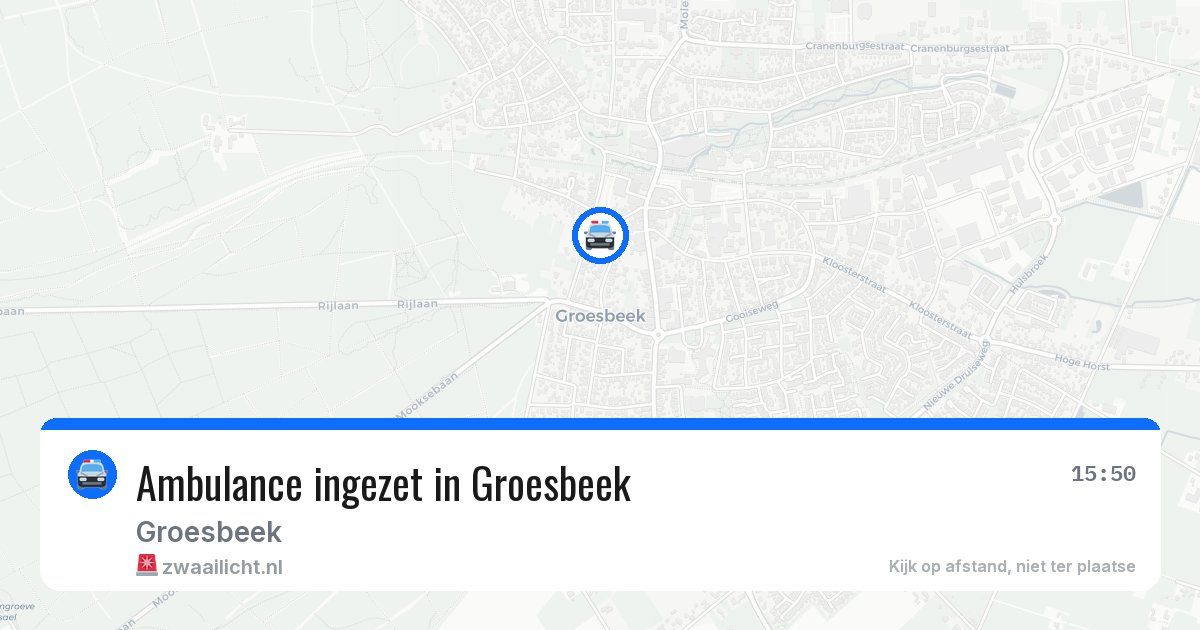 Ambulance ingezet in Groesbeek — 24 jun 2026