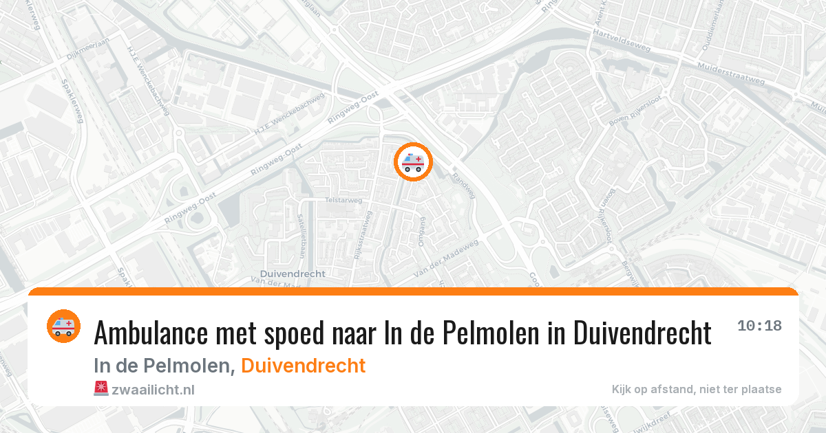 Ambulance met spoed naar In de Pelmolen in Duivendrecht — 23 mrt 2026