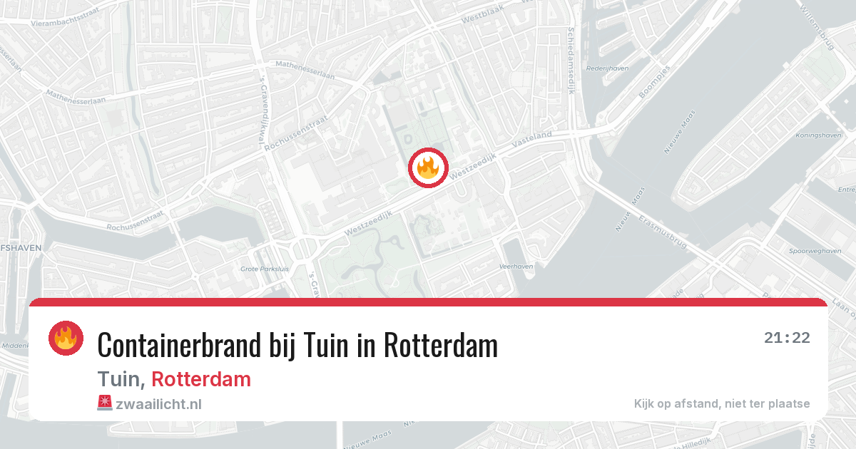 Containerbrand bij Tuin in Rotterdam — 3 apr 2026