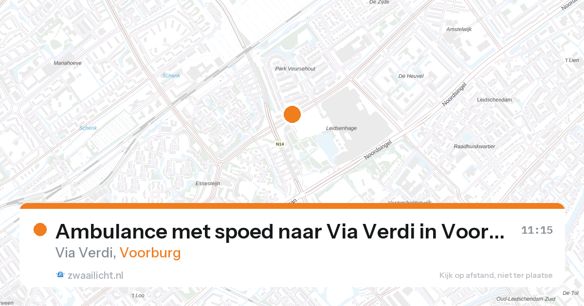 Ambulance met spoed naar Via Verdi in Voorburg — 27 aug 2026