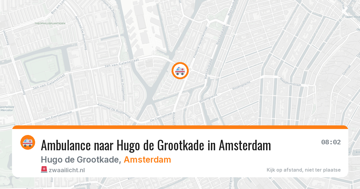 Ambulance naar Hugo de Grootkade in Amsterdam — 29 jul 2026