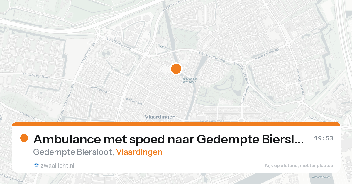 Ambulance met spoed naar Gedempte Biersloot in Vlaardingen — 17 aug 2026