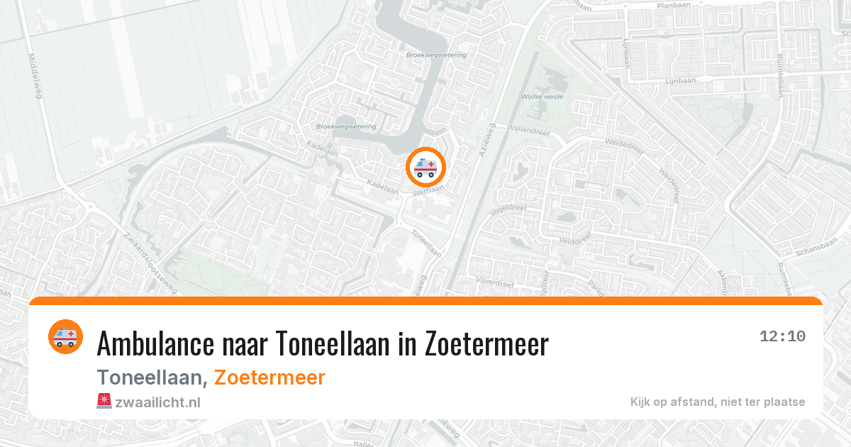 Ambulance naar Toneellaan in Zoetermeer — 7 jul 2026
