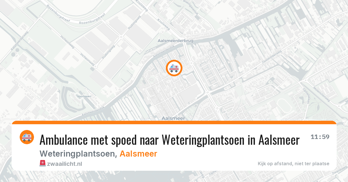 Ambulance met spoed naar Weteringplantsoen in Aalsmeer — 16 mrt 2026