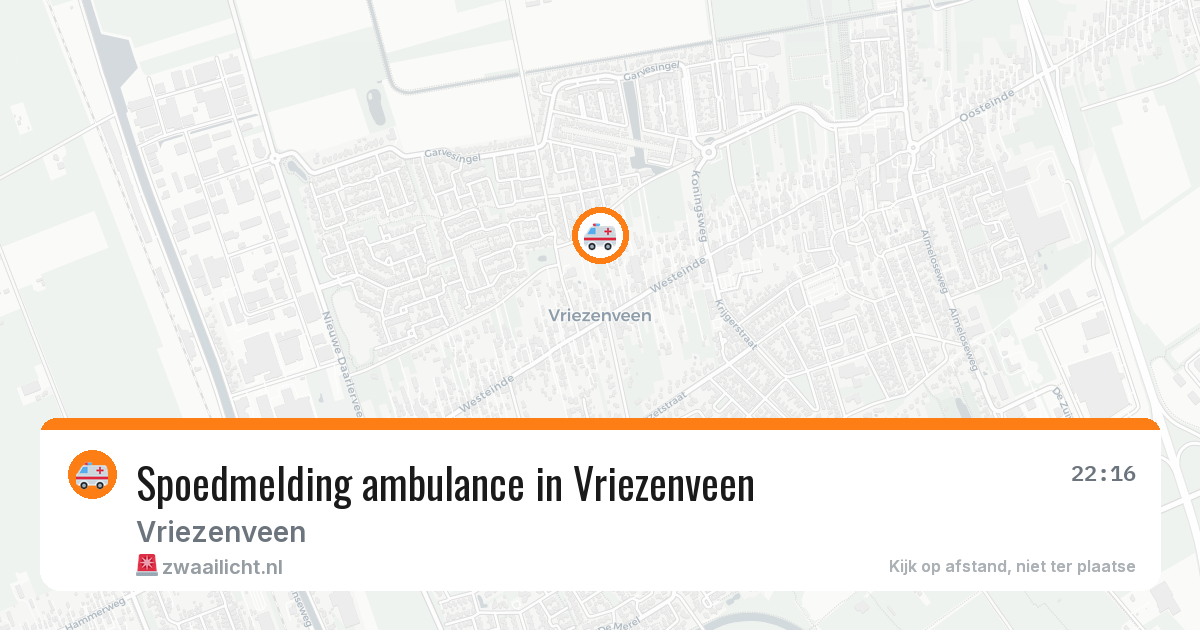 Spoedmelding ambulance in Vriezenveen — 15 jul 2026