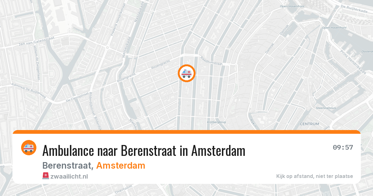 Ambulance naar Berenstraat in Amsterdam — 13 aug 2026