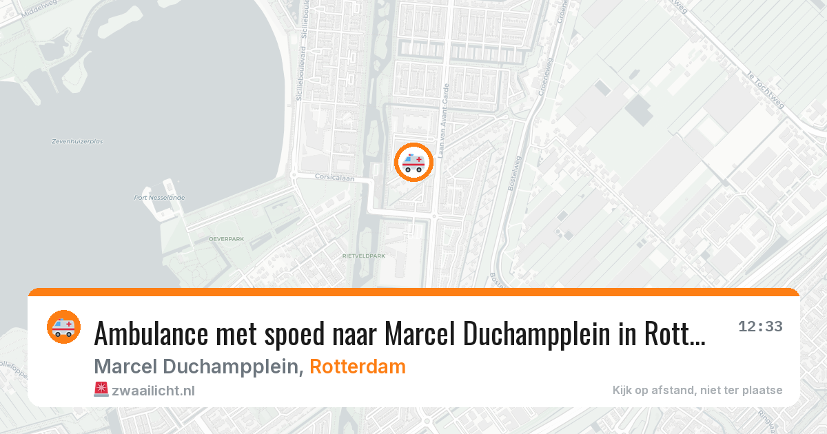 Ambulance met spoed naar Marcel Duchampplein in Rotterdam — 12 jul 2026