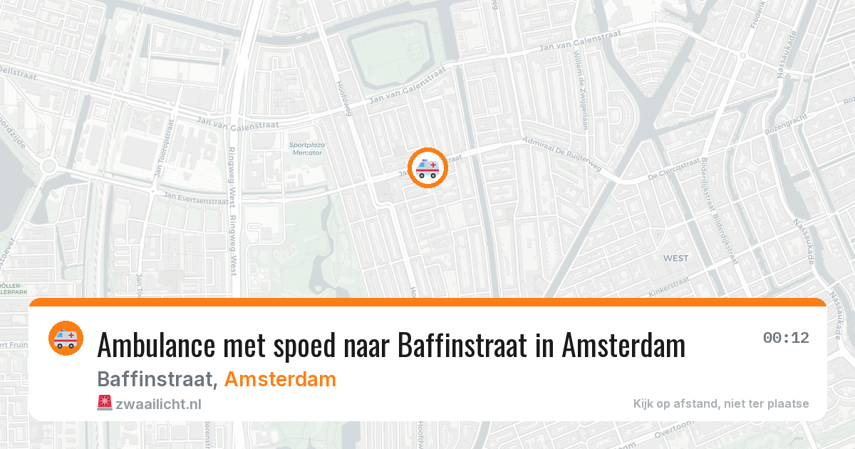 Ambulance met spoed naar Baffinstraat in Amsterdam — 13 mei 2026