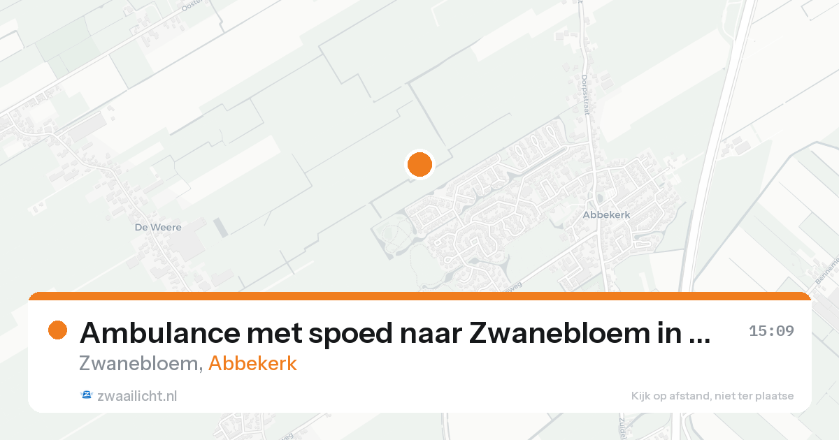 Ambulance met spoed naar Zwanebloem in Abbekerk — 27 mei 2026