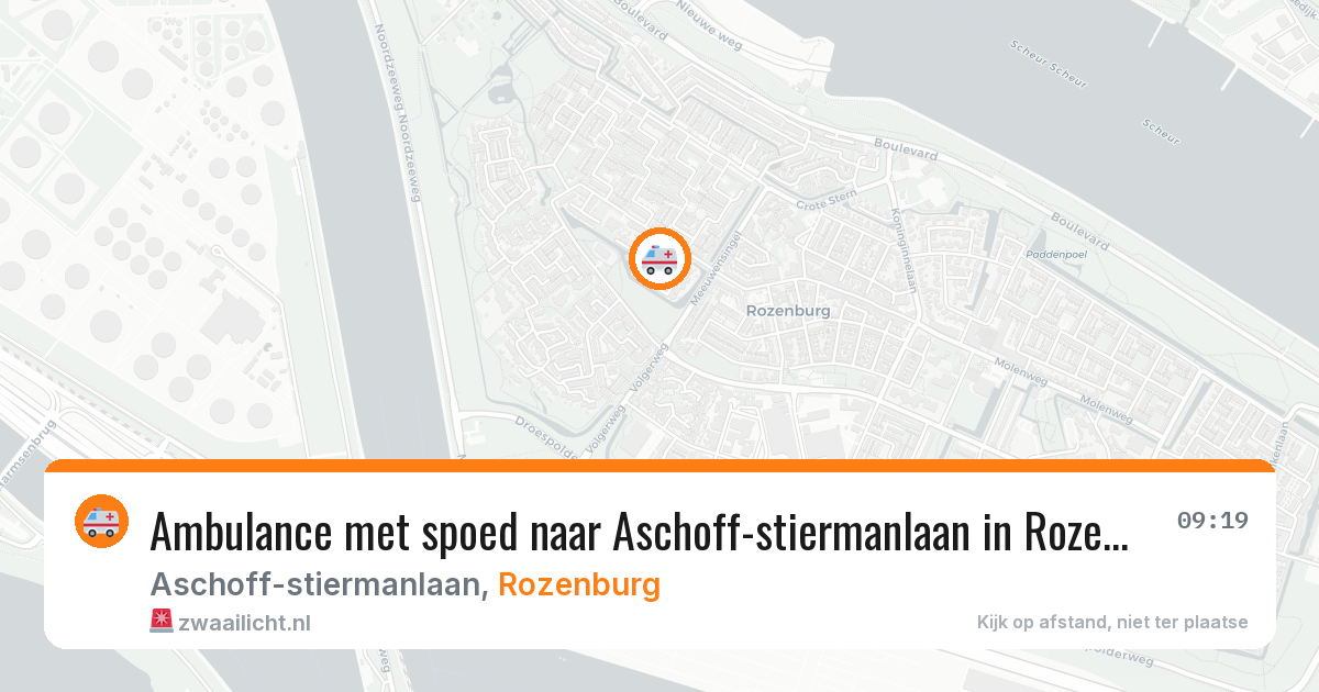 Ambulance met spoed naar Aschoff-stiermanlaan in Rozenburg — 19 apr 2026