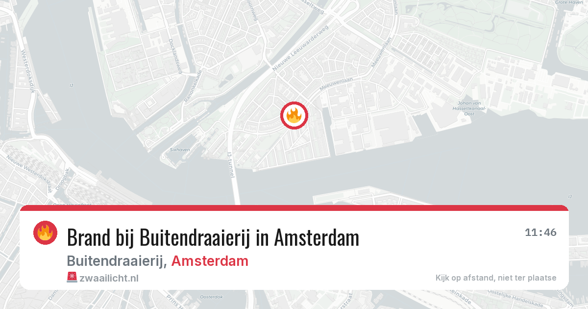 Brand bij Buitendraaierij in Amsterdam — 14 aug 2026